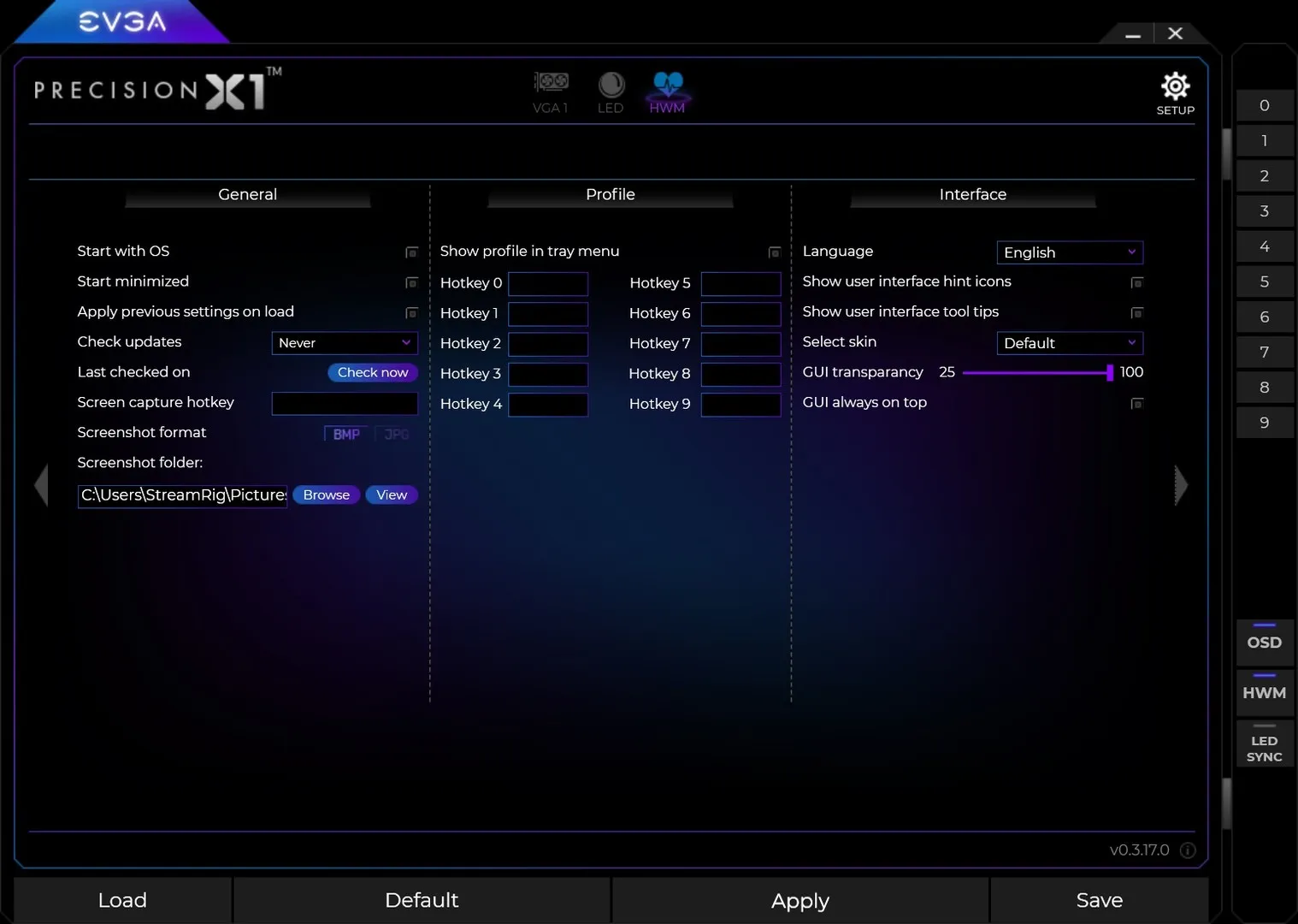 EVGA Precision X1: скриншот 7