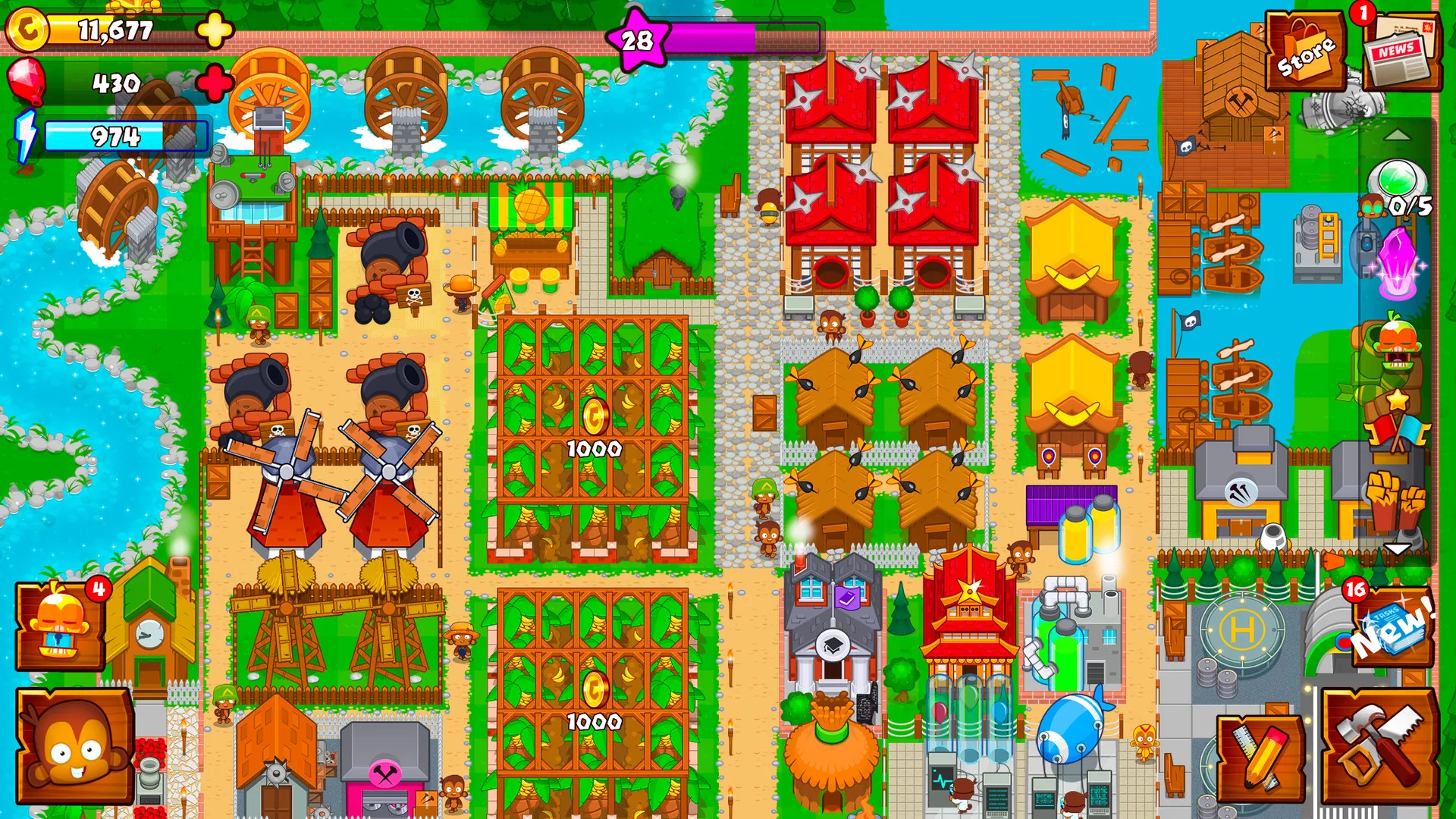Bloons Monkey City: скриншот 2