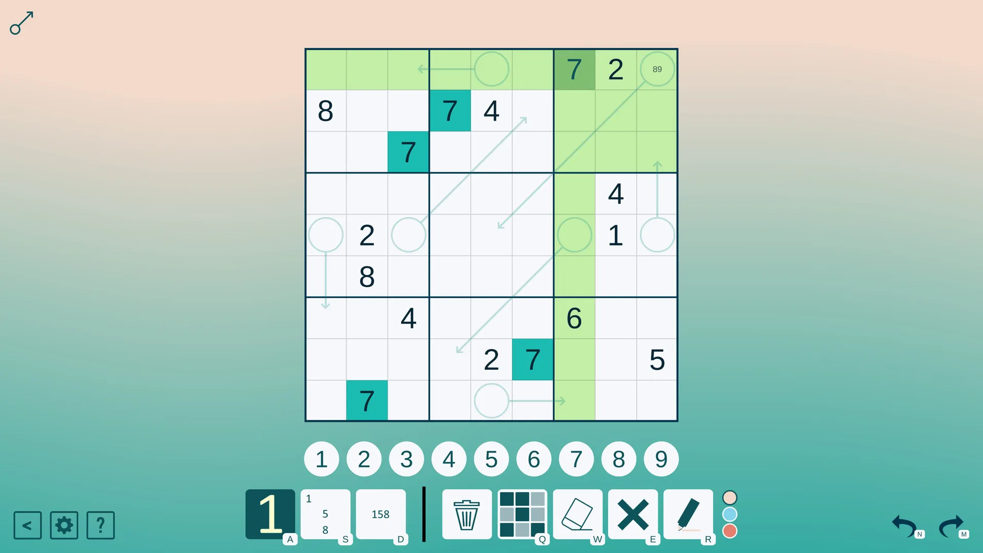 Arrow Sudoku: скриншот 2