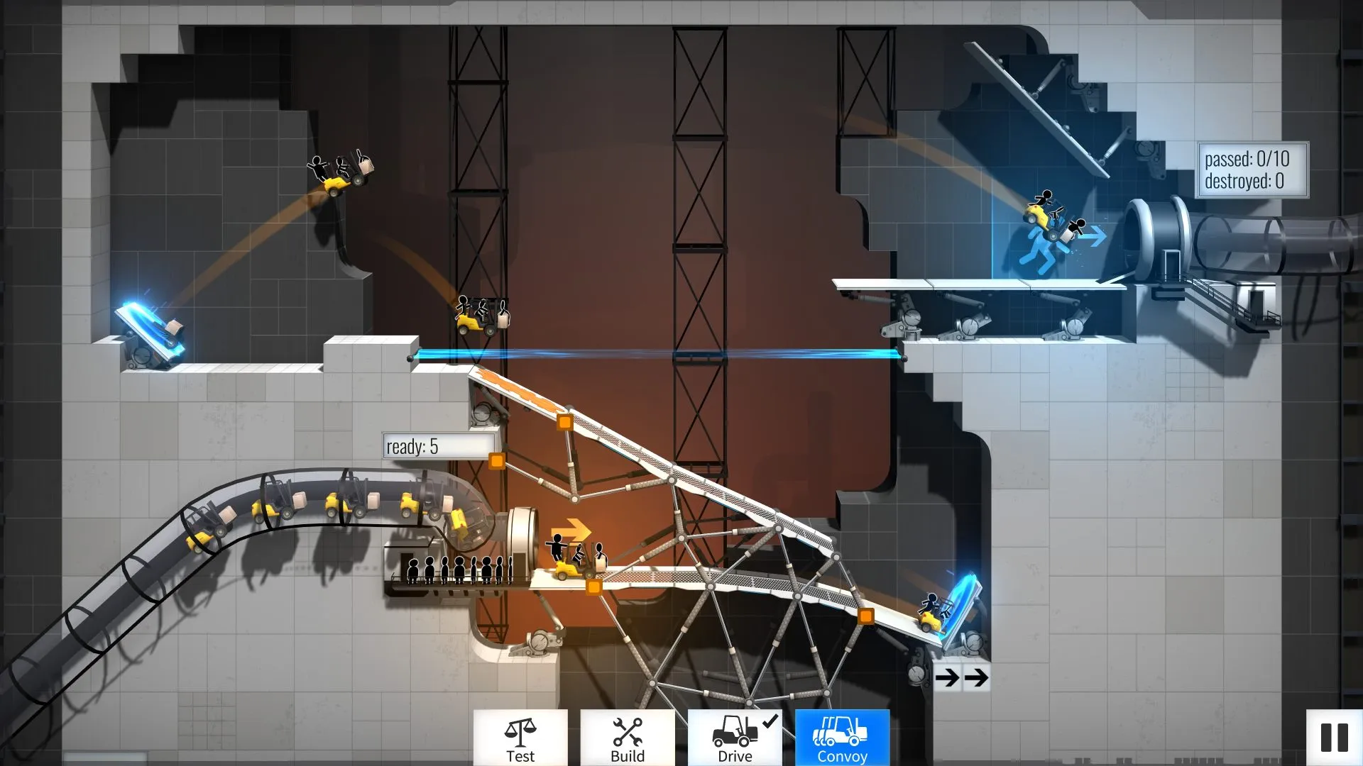 Bridge Constructor Portal: скриншот 1