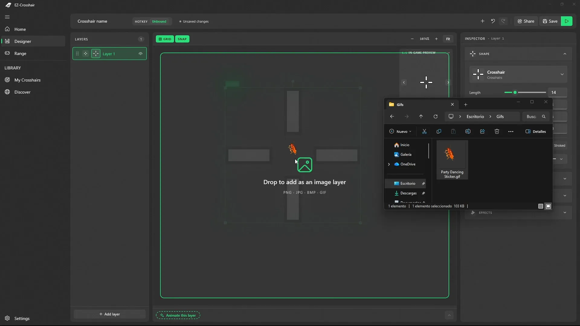 EZ-Crosshair — Кастомный прицел поверх игры и аим-тренажер: скриншот 3