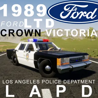 1988-91 Ford LTD Crown Victoria LAPD - (With Aerodynic Lightbar)