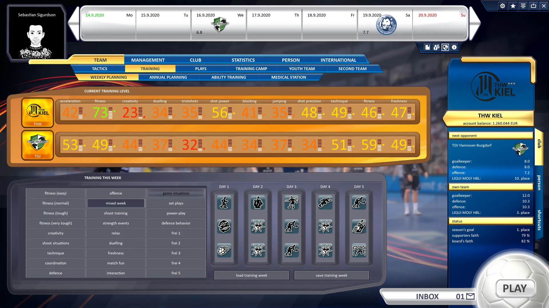 Handball Manager 2021: скриншот 1