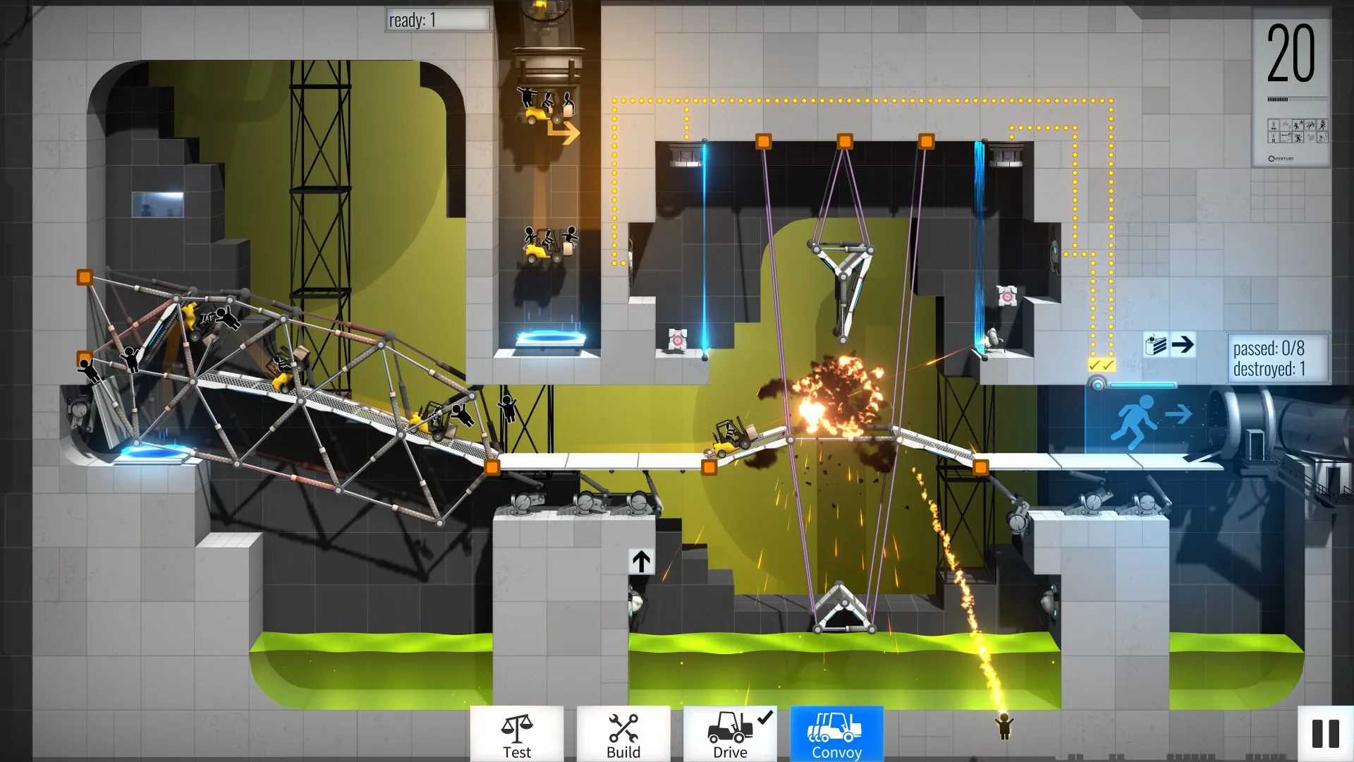 Bridge Constructor Portal: скриншот 6