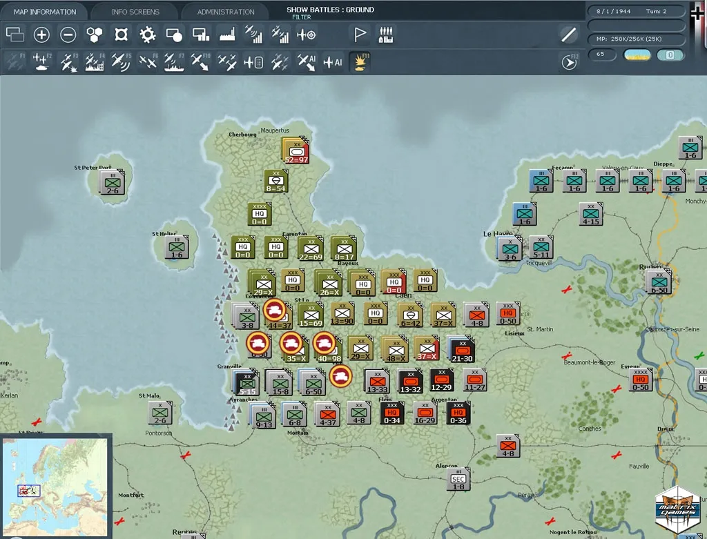 Gary Grigsby's War in the West: скриншот 1