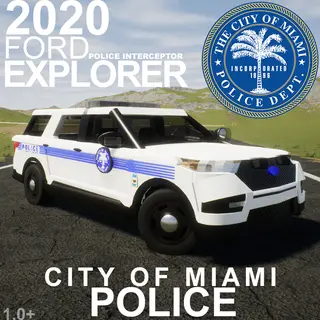 2020 Miami Police Ford Explorer 1.3+ - (Custom Lightbar)