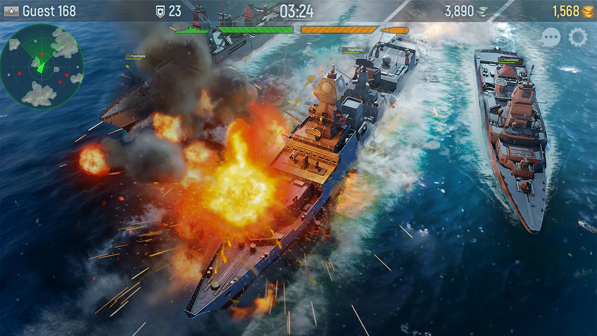 Naval Armada: Морской бой, Боевые корабли: скриншот 7