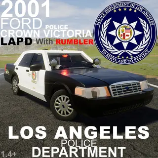 2001 LAPD 'Slick' Crown Victoria Police - (Custom Lighting / Rumbler Tone)