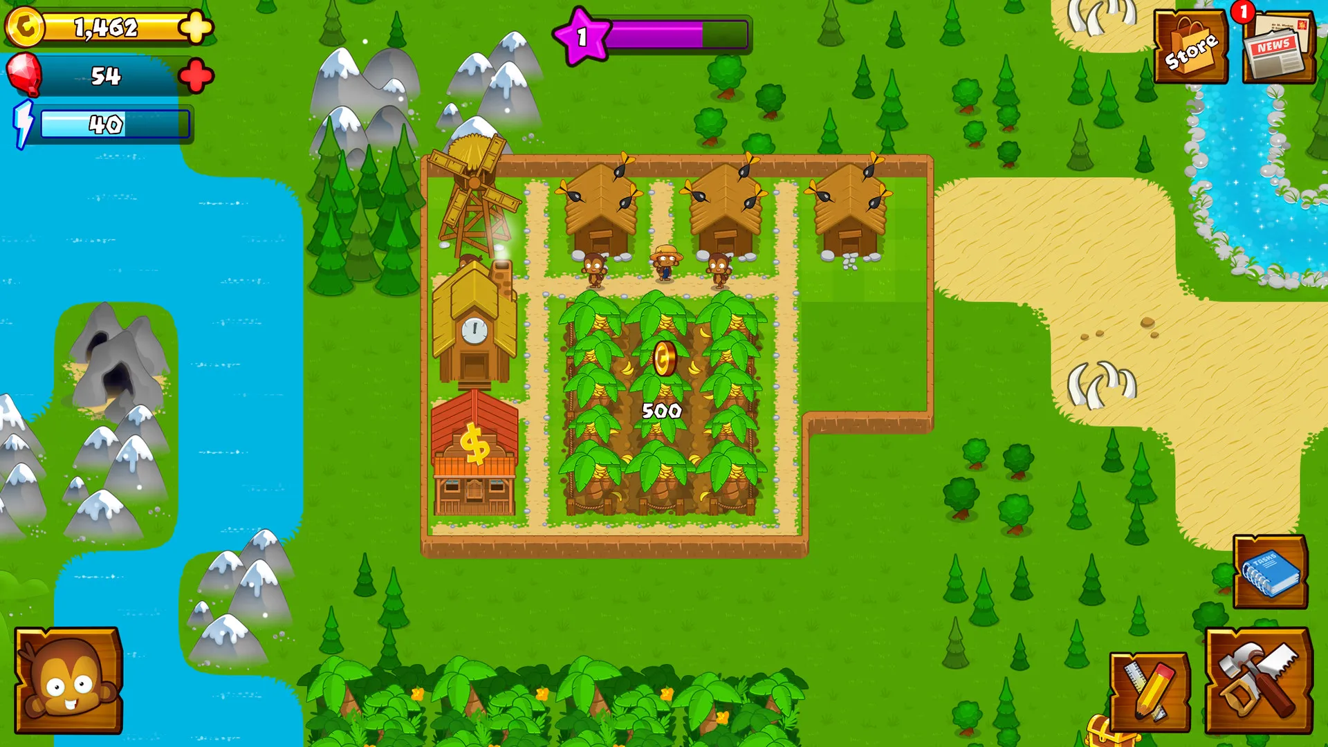 Bloons Monkey City: скриншот 1