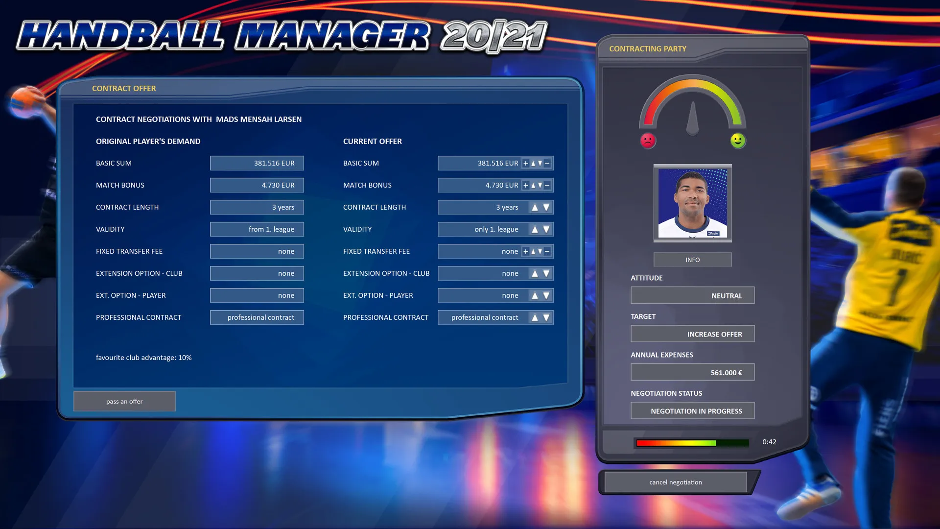Handball Manager 2021: скриншот 7