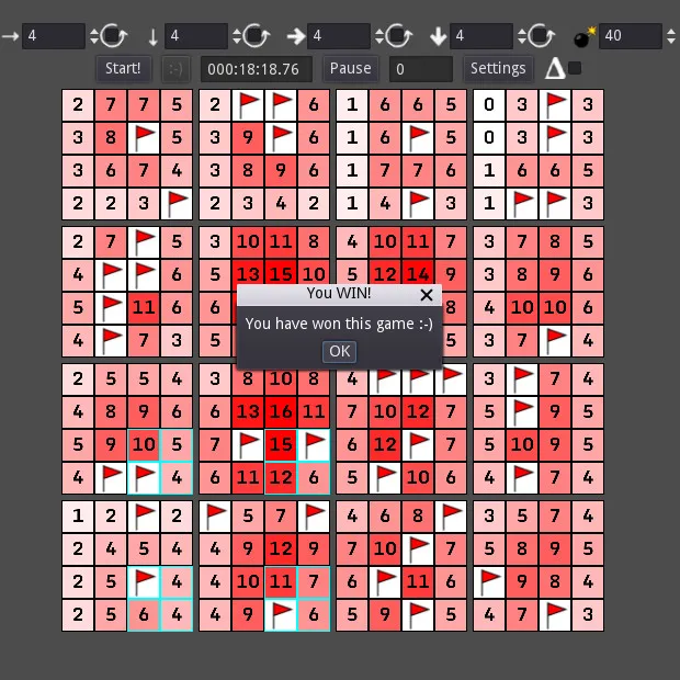 4D Minesweeper: скриншот 3