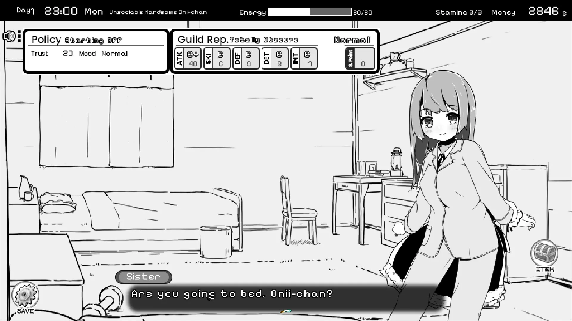 Living With Sister: Monochrome Fantasy: скриншот 4