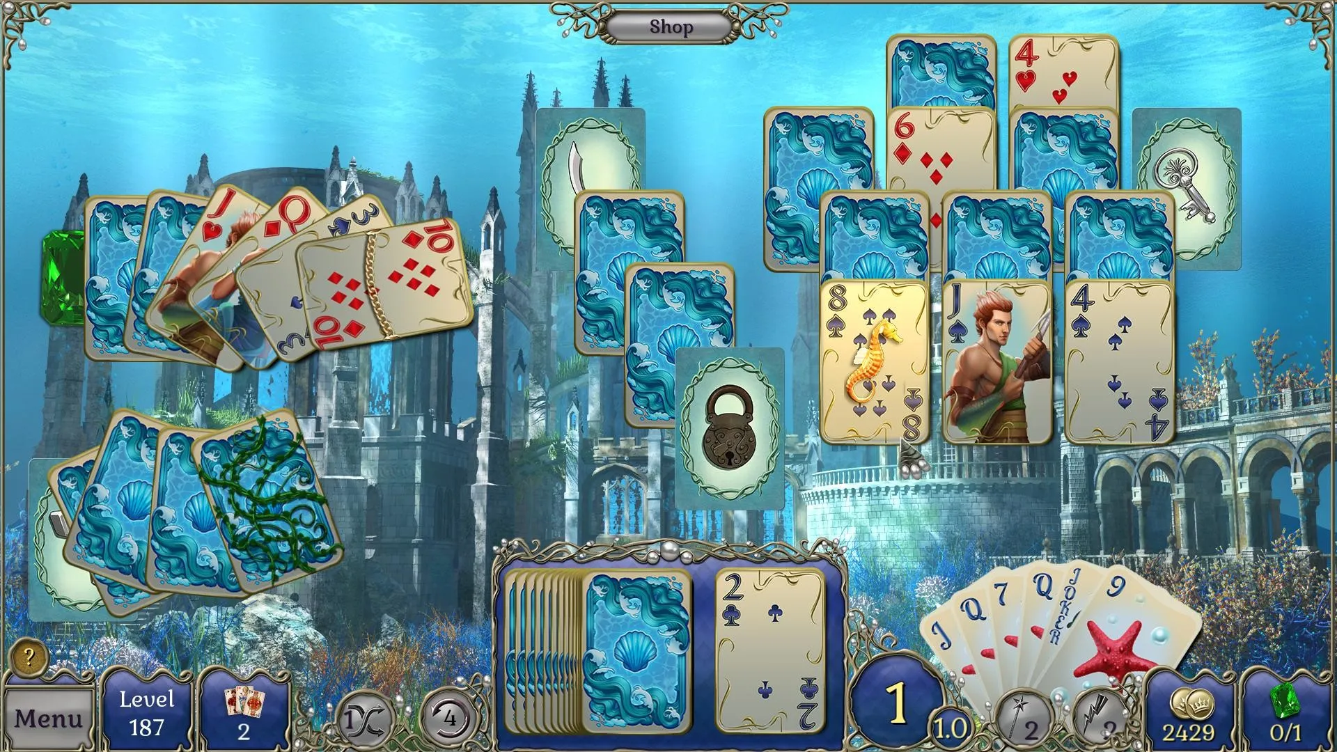 Jewel Match Atlantis Solitaire - Collector's Edition: скриншот 2