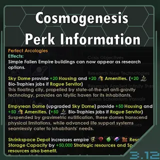Cosmogenesis Building Perk Information