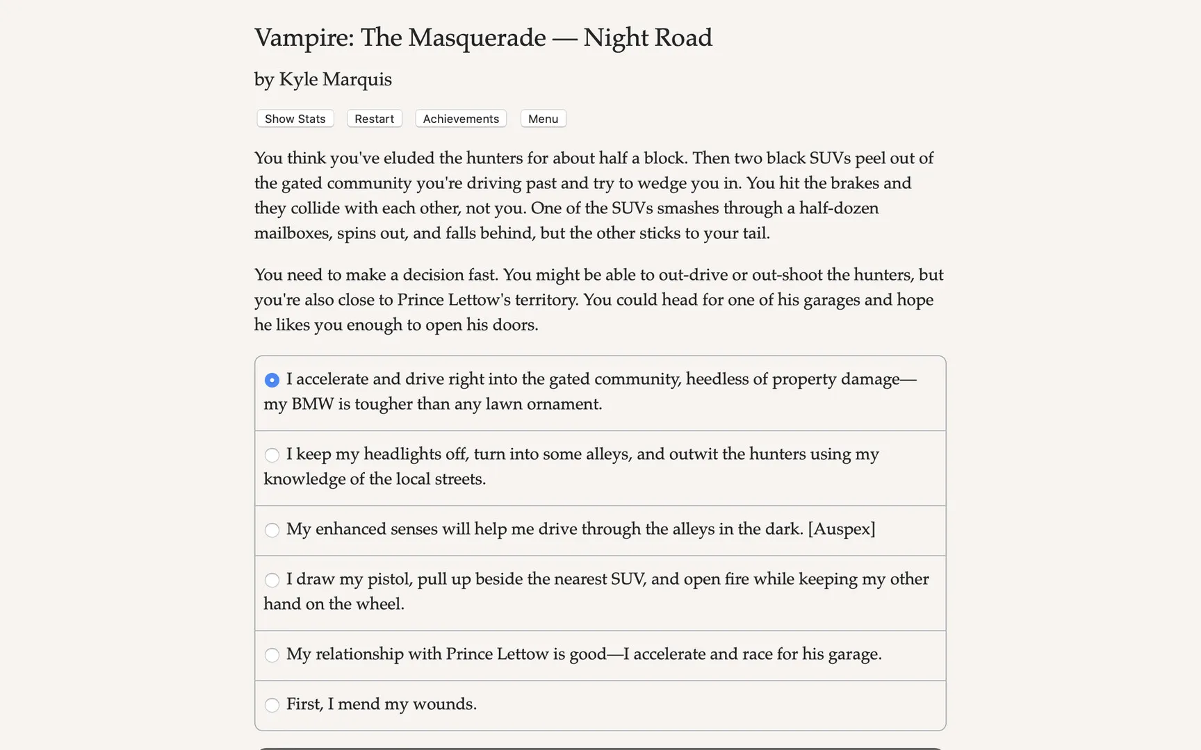 Vampire: The Masquerade — Night Road: скриншот 4