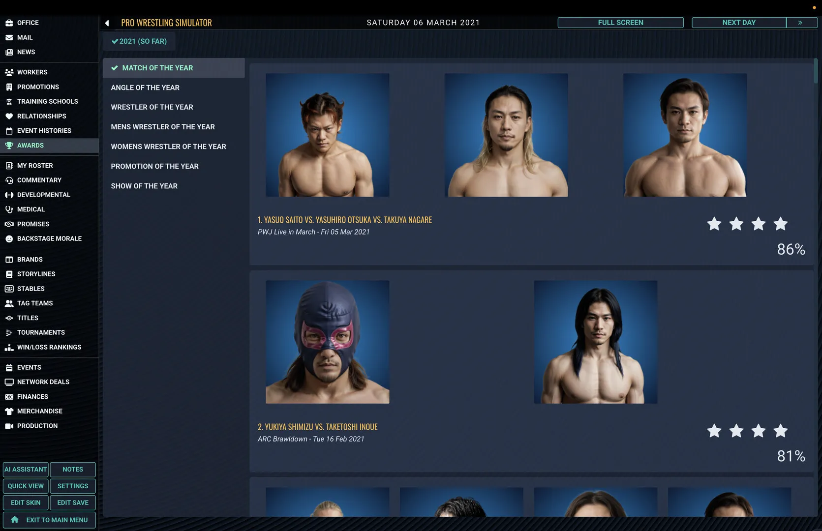 Pro Wrestling Sim: скриншот 3