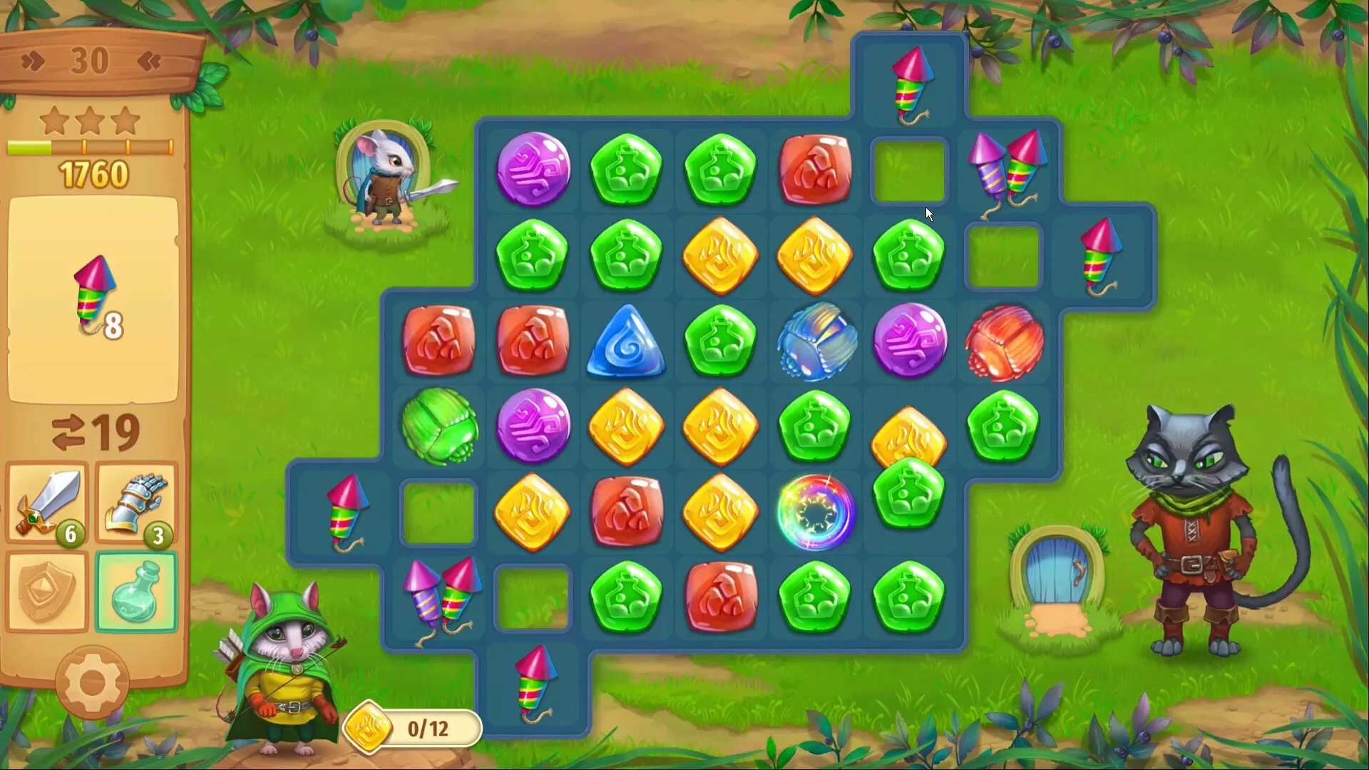 Strongblade - Puzzle Quest and Match-3 Adventure: скриншот 1