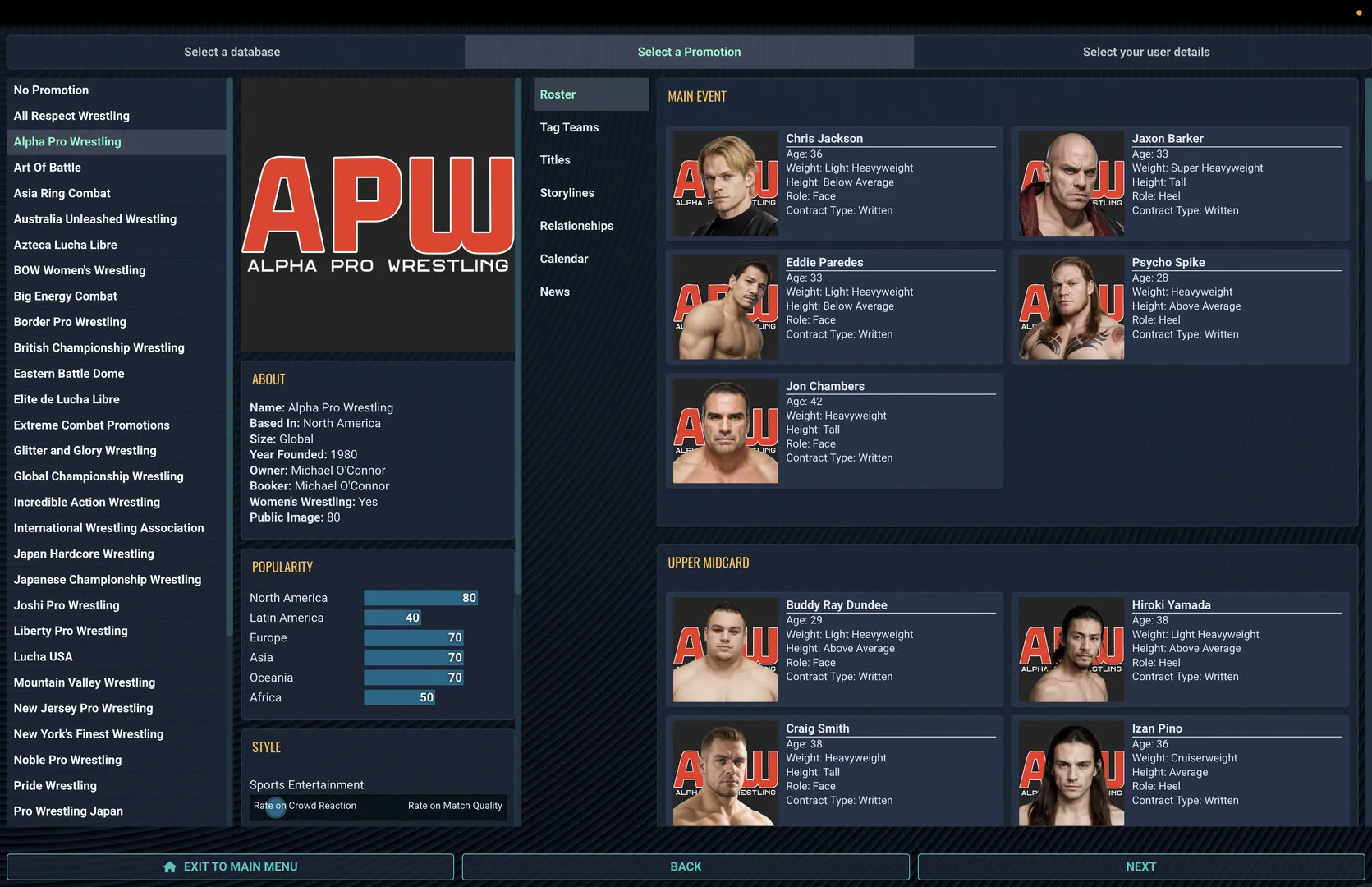 Pro Wrestling Sim: скриншот 7
