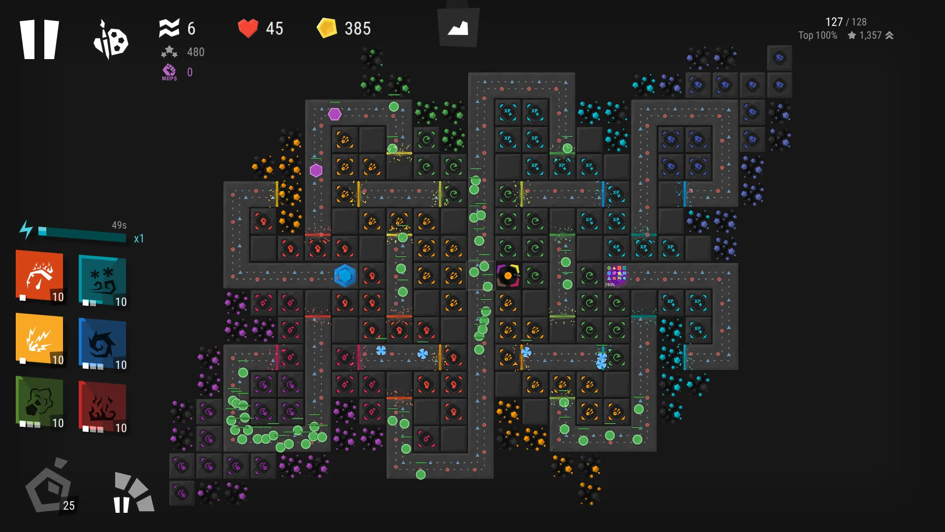 Infinitode 2 - Infinite Tower Defense: скриншот 1