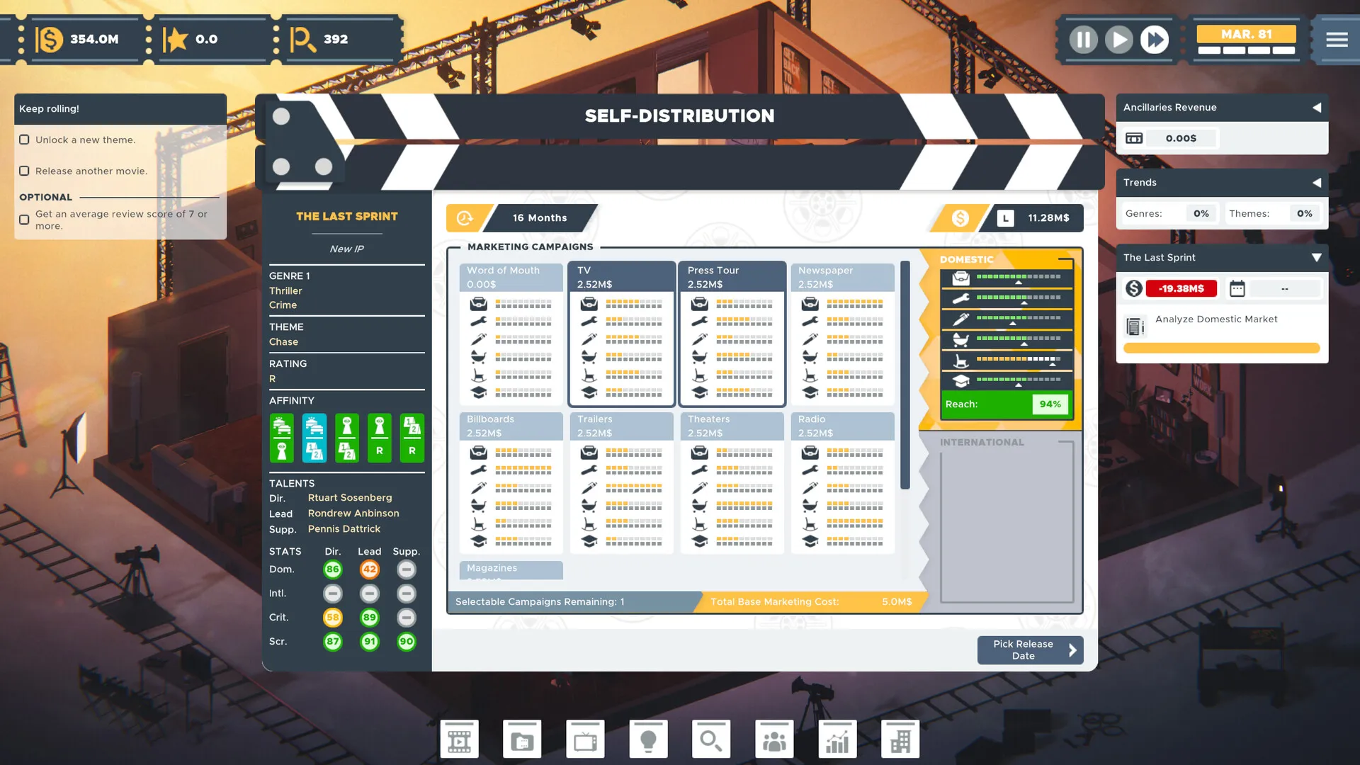 The Executive - Movie Industry Tycoon: скриншот 5