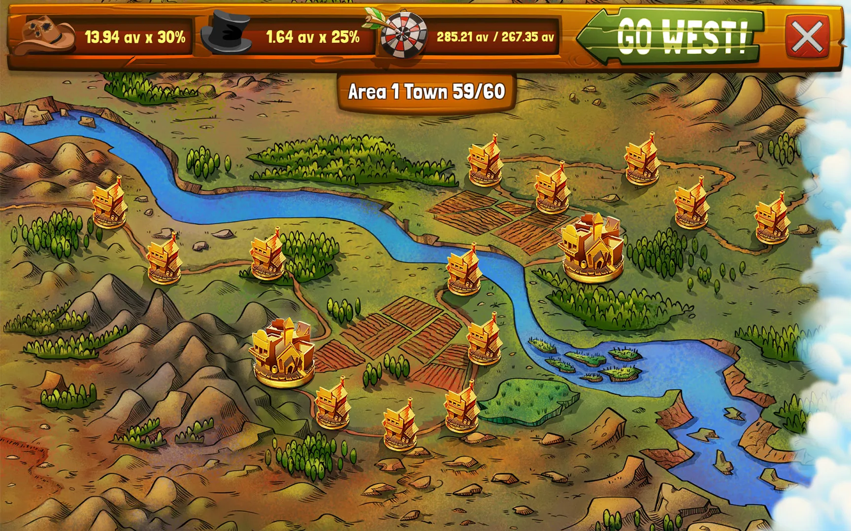 Wild West Saga: Idle Tycoon Clicker: скриншот 2