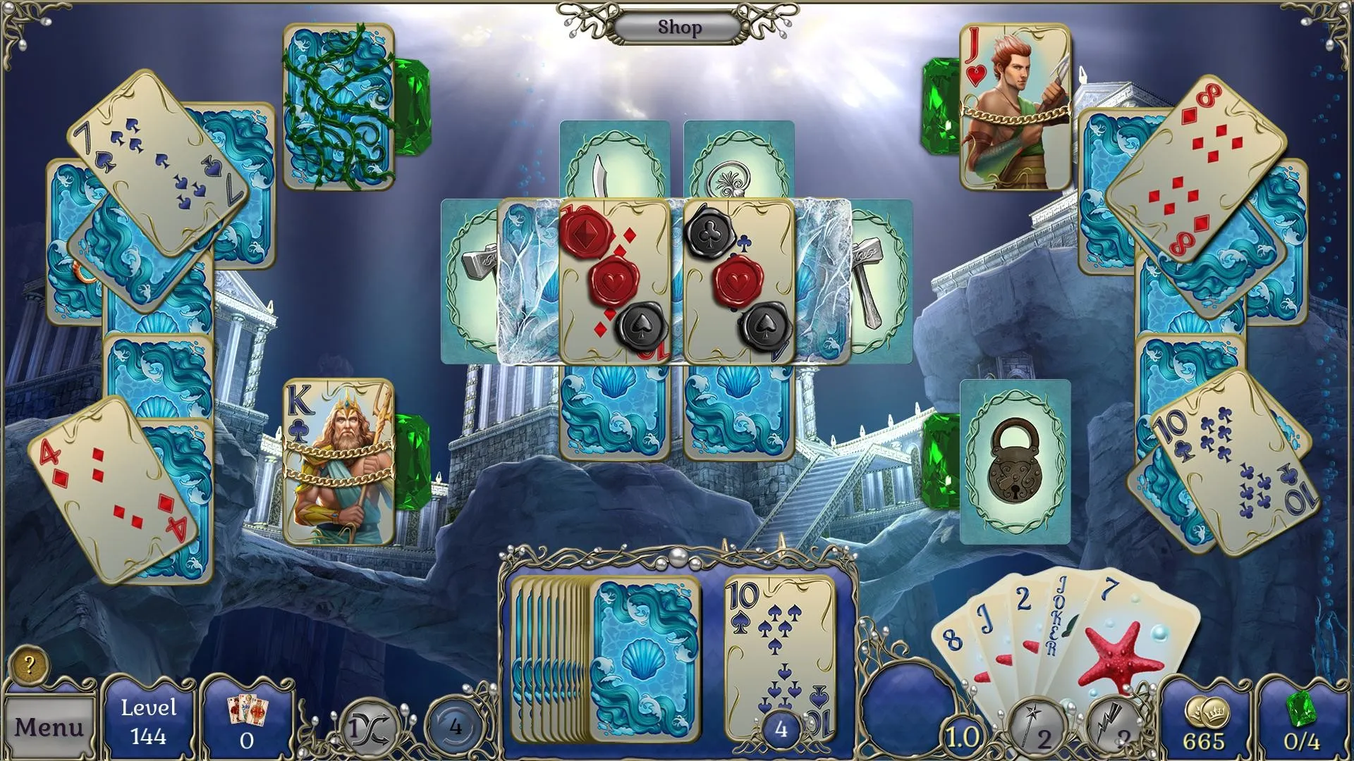Jewel Match Atlantis Solitaire - Collector's Edition: скриншот 4