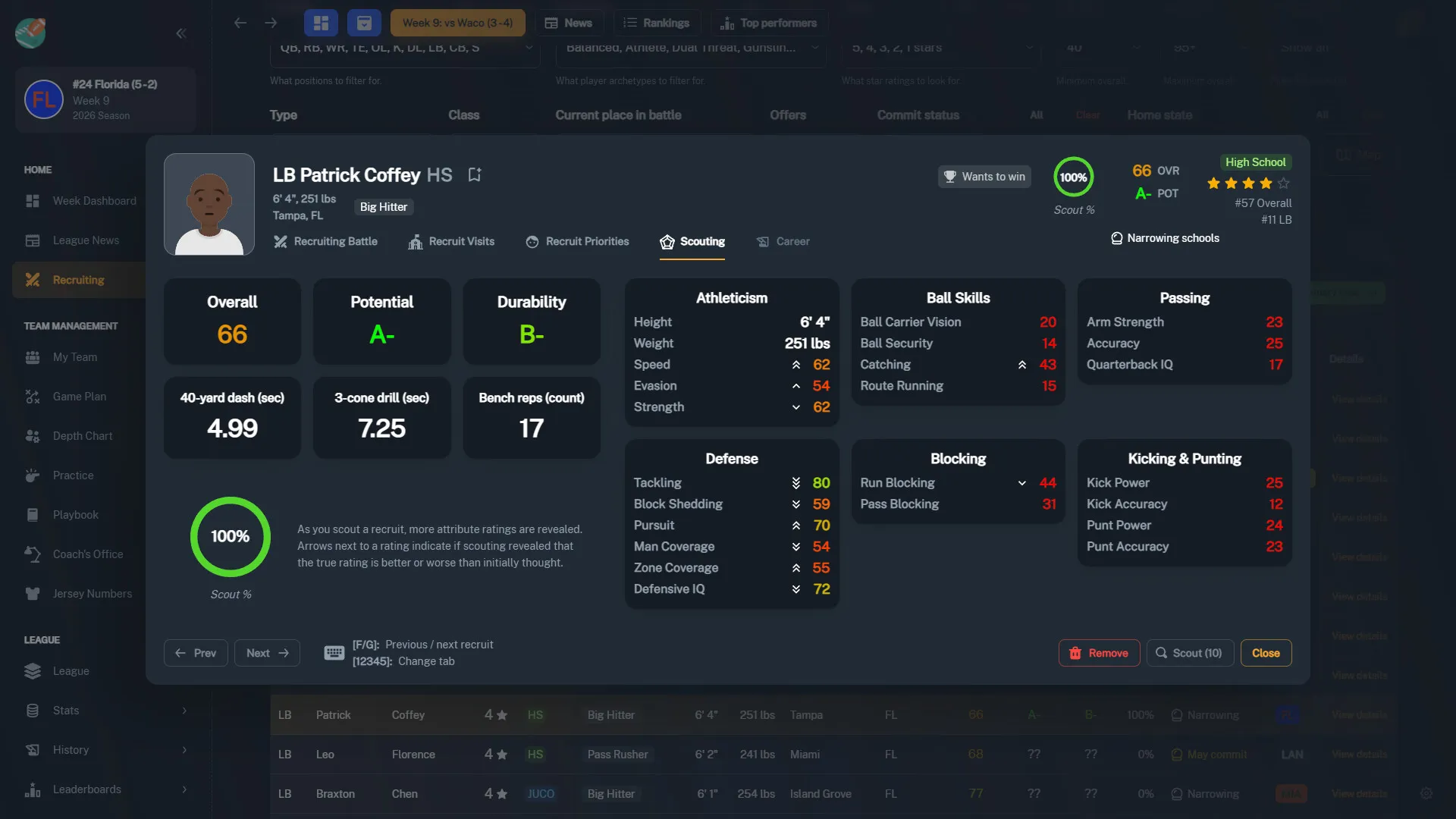 Football Coach: College Dynasty: скриншот 3