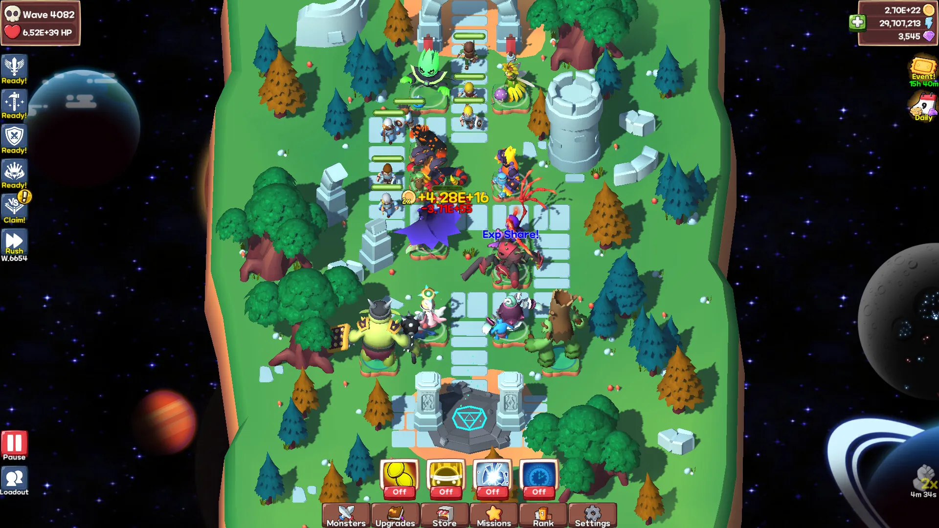 Idle Monster TD: Evolved: скриншот 1