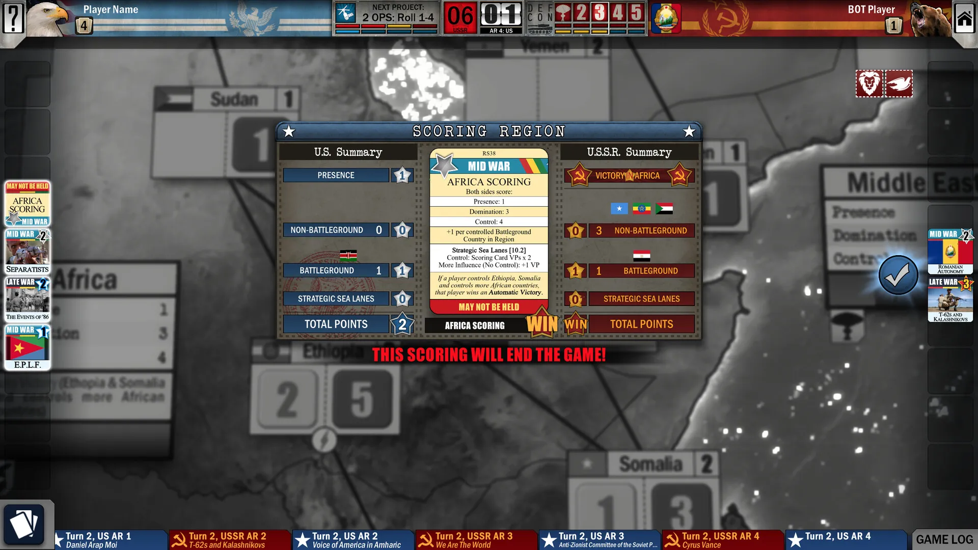 Twilight Struggle: Red Sea: скриншот 3
