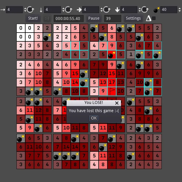 4D Minesweeper: скриншот 4