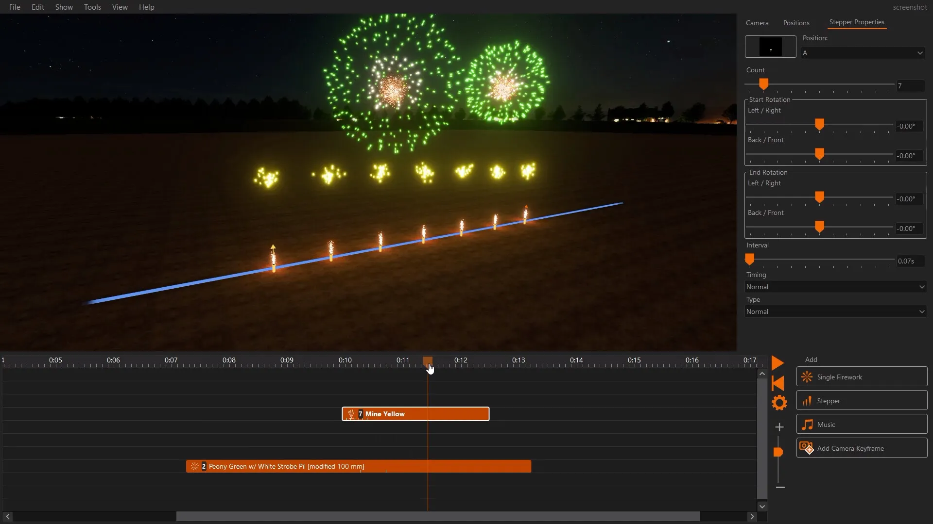 FWsim - Fireworks Display Simulator: скриншот 2