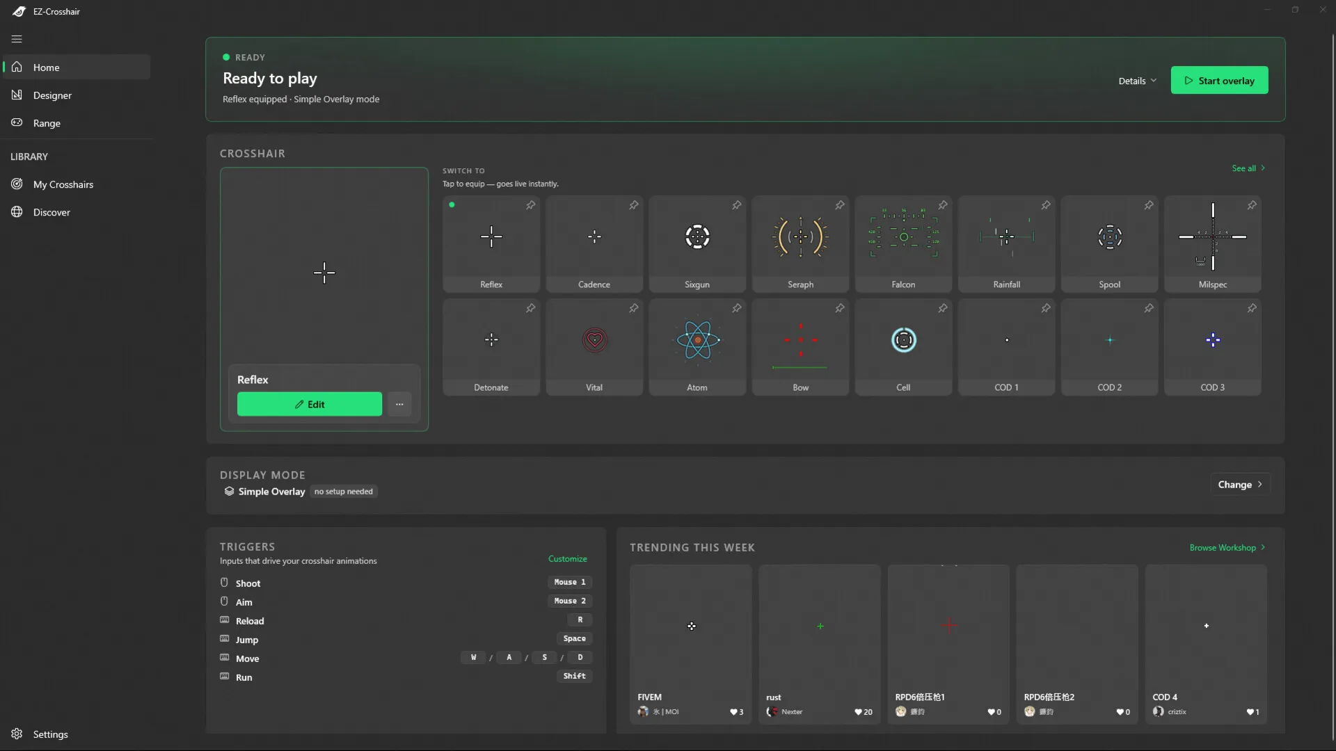 EZ-Crosshair — Кастомный прицел поверх игры и аим-тренажер: скриншот 7