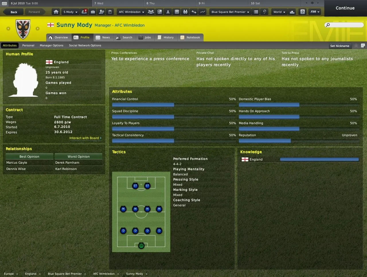 Football Manager 2011: скриншот 2