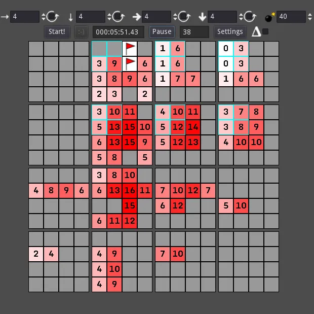 4D Minesweeper: скриншот 2
