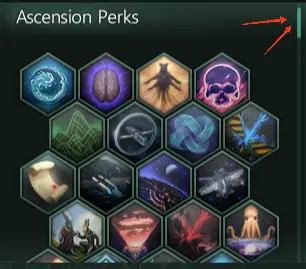 Ascension Perks slots expand