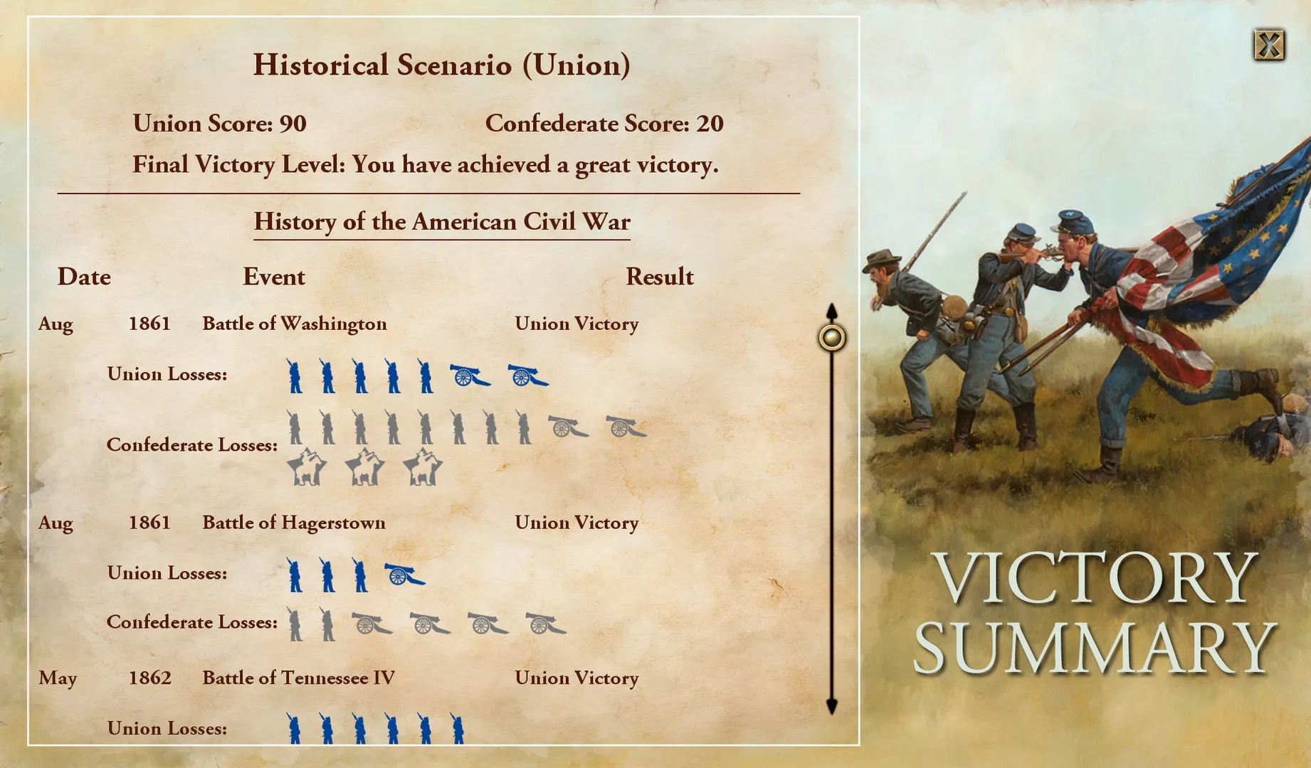 Victory and Glory: The American Civil War: скриншот 3