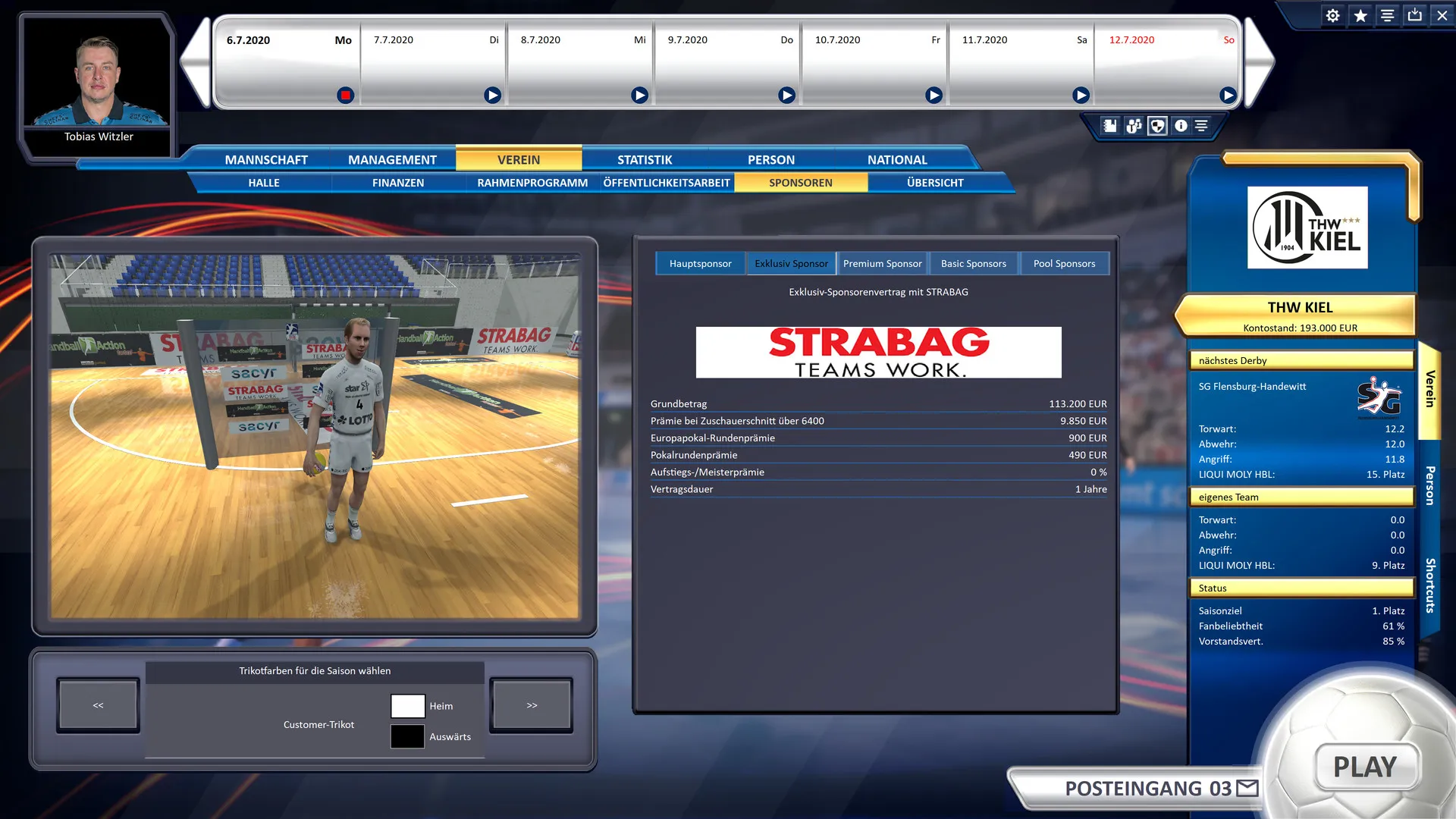 Handball Manager 2021: скриншот 3