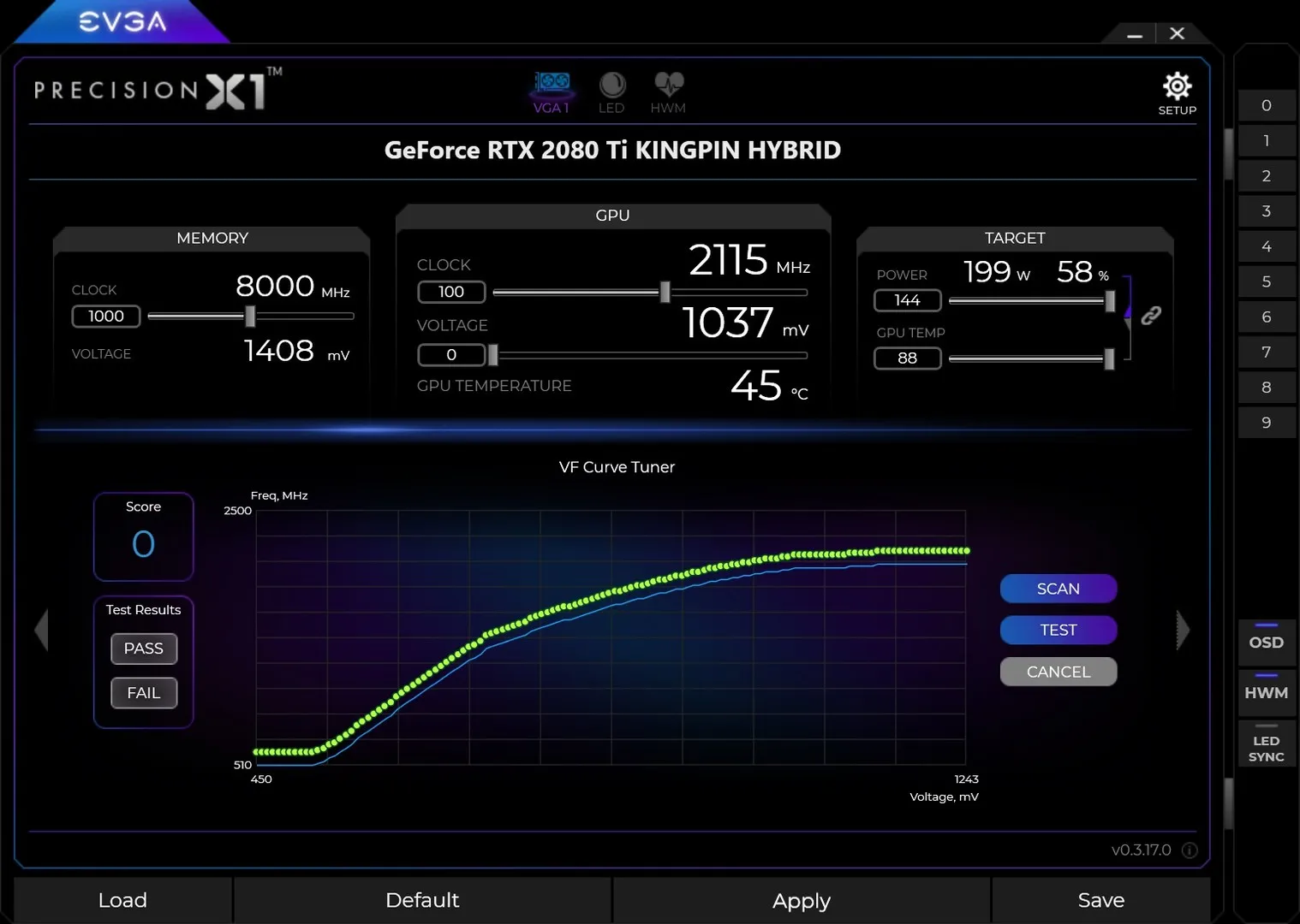 EVGA Precision X1: скриншот 4