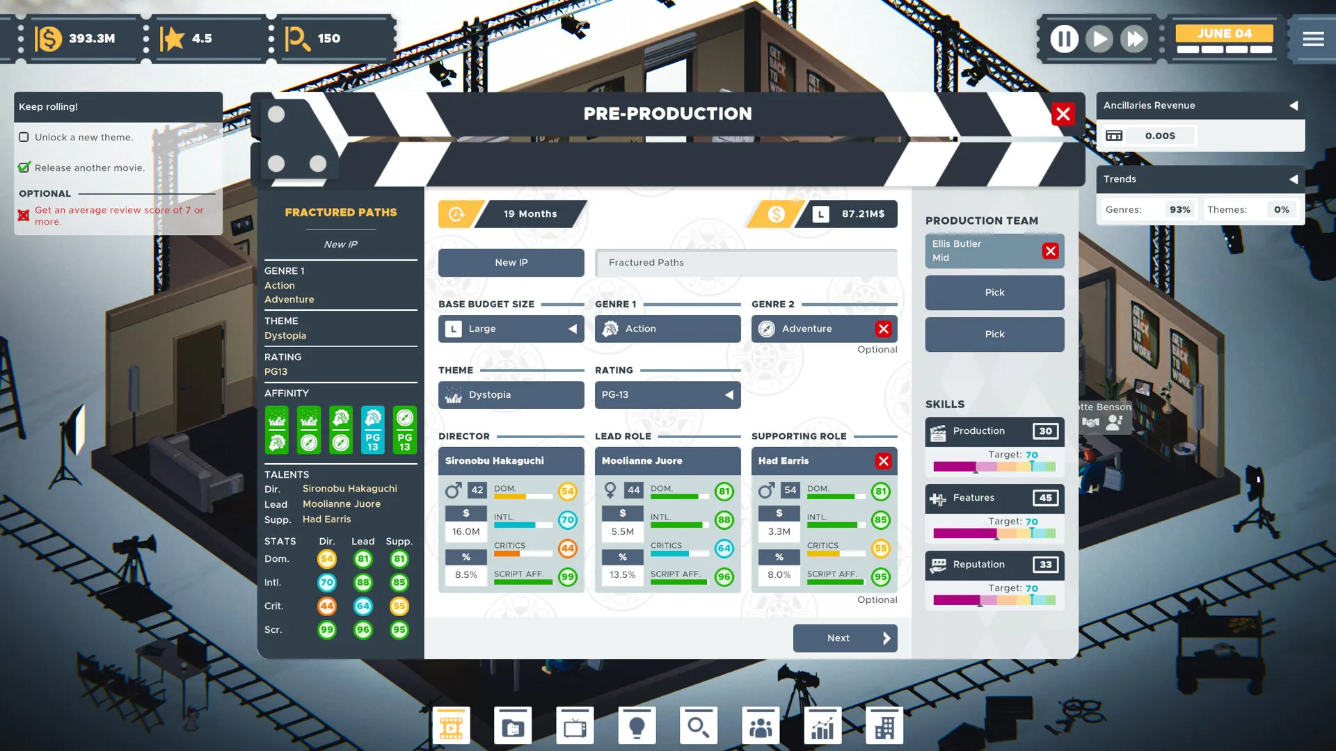 The Executive - Movie Industry Tycoon: скриншот 2