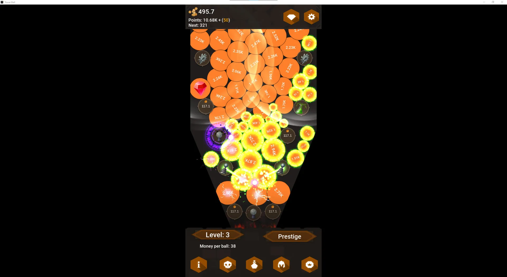 Tower Ball - Incremental Tower Defense: скриншот 1